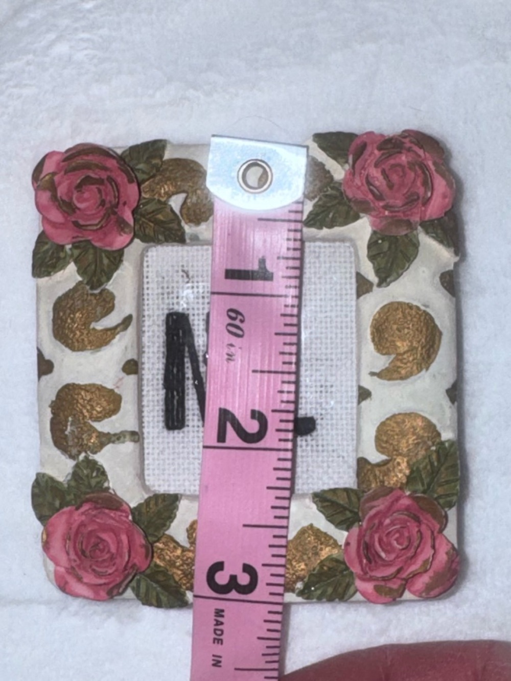 Vintage Floral Mini Frame “No.” Cross Stitch Funny Quote Decor Desk Sign - Picture 4 of 7